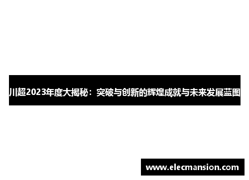 川超2023年度大揭秘:突破与创新的辉煌成就与未来发展蓝图 川超2023年度大揭秘:突破与创新的辉煌成就与未来发展蓝图